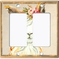 thumbnail image 6 of Metal Light Switch Plate Outlet Cover Baby Llama Flower Crown Portrait LLA004, 6 of 13
