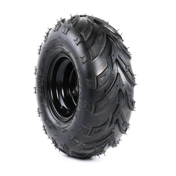 ATV Go Kart Tires 145/70-6 Tire With Black 6" Wheel Rims 3 Lug for Quad Mini Bike Go Cart Drift Trike 4 Wheelers Lawn Mower Taotao Coolster 70cc 110cc 125cc Suzuki LT50 (1pc)