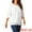 White, variant on Women's 3/4 Sleeve Chiffon Casual Crew Neck Blouses XL Wine Red