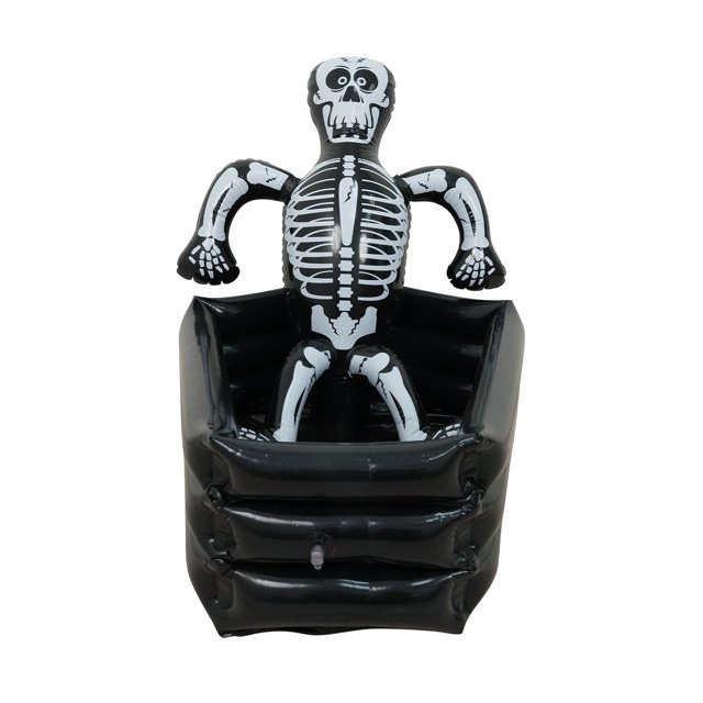 Halloween Party Decorations Inflatable Ice Bucket Cooler Skeleton Design Beverage Container For Indoor Outdoor Celebrations