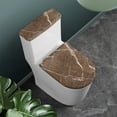 thumbnail image 2 of KUIFORTI Brown Marble Toilet Cover Lid Set 2 Pack Toilet Seat Covers for Bathroom Decor Toilet Tank Cover Replacement Toilet Lid Cover Elongated Toilet Seat Cover, 2 of 6