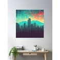 thumbnail image 2 of Synthetic Sky Poster Wall Art, Modern Wall Decor, 24x24 UNFRAMED, 2 of 3