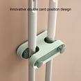 thumbnail image 5 of Dream Lifestyle Mop and Broom Holder , Wall Mount Creative Cleaning Tools , Self Adhesive Broom Gripper Holds with 2 Rack Slots and 2 Hooks for Kitchen Garage Garden and Office, 5 of 8