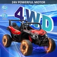 thumbnail image 3 of OTTORD 4-Wheel Drive 4.5 mph 24 V Powered Ride-Ons, Red, 3 of 7
