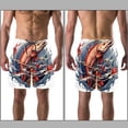thumbnail image 3 of luoweisi Men's Beach Shorts Quick Dry Swim Trunks with Mesh Lining Fish L, 3 of 5