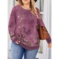 thumbnail image 2 of Weardear Plus Size Tops for Women Pleated Puff Long Sleeve Shirts Fall Tunic Top, 2 of 6
