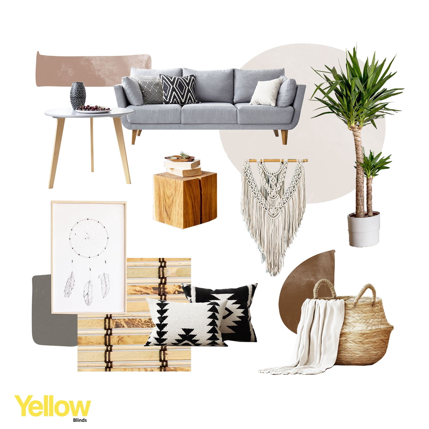 Yellow Blinds 32"W x 64"H Natural Woven Cordless Light Filtering Bamboo Roman Shades for Window, Tortoiseshell