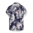 thumbnail image 6 of LODIENY Men's Hawaiian Wrinkle Free Shirts Lightweight Casual Summer Short Sleeve Button Down Tropical Tie Dye Gradient Color Printed Holiday Beach Vacation Tees Shirt Tops Gray M, 6 of 7