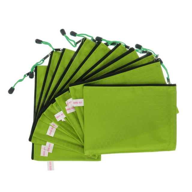 10 Uds. Carpeta de con cremallera de plástico tamaño A5 bolsas de archivo suministros de oficina Cola La Bolsa De Archivo