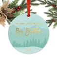 thumbnail image 2 of Metal Christmas Ornament, My First Christmas As Big Brother 2017, Winter Wonderland Forest, Includes Ribbon and Gift Bag, 2 of 2