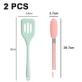 thumbnail image 2 of Juego de utensilios de cocina de silicona - El juego de herramientas de cocina incluye espátula de drenaje y clips para alimentos - 2 piezas, 2 of 5