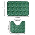 thumbnail image 3 of Yiaed Monstera Leaves Print Bathroom Mat Set 2 Pieces Mat Anti-Skid Pad Ultra Soft and Absorbent Bathroom Bath Mat Contour Bath Rugs for Toilet Base, 3 of 6