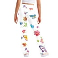 thumbnail image 6 of Odeerbi 2-13 Years Toddler Girls Wide Leg Yoga Pants Butterfly Print Workout Dance Athletic Sports Pants Cute Elasticity High Waist Straight Leg Pants, 6 of 9