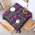 thumbnail image 2 of Breast Cancer Square Tablecloth,Waterproof Square Table Cover,Wipeable Spillproof Washable Table Cover for Home Kitchen Party Decor 60"x60"(152x152cm), 2 of 6
