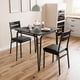thumbnail image 2 of QinaQin Juego de comedor para 2 personas de 29.1 pulgadas, con mesa y 2 sillas tapizadas, cubierta MDF gruesa y estilo farmhouse, ideal para cocina o departamento, 2 of 9
