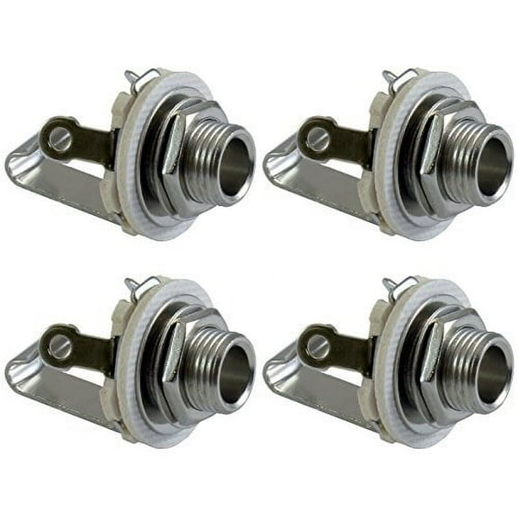 gls audio 1/4" jacks female ts mono panel mount jack - 4 pack
