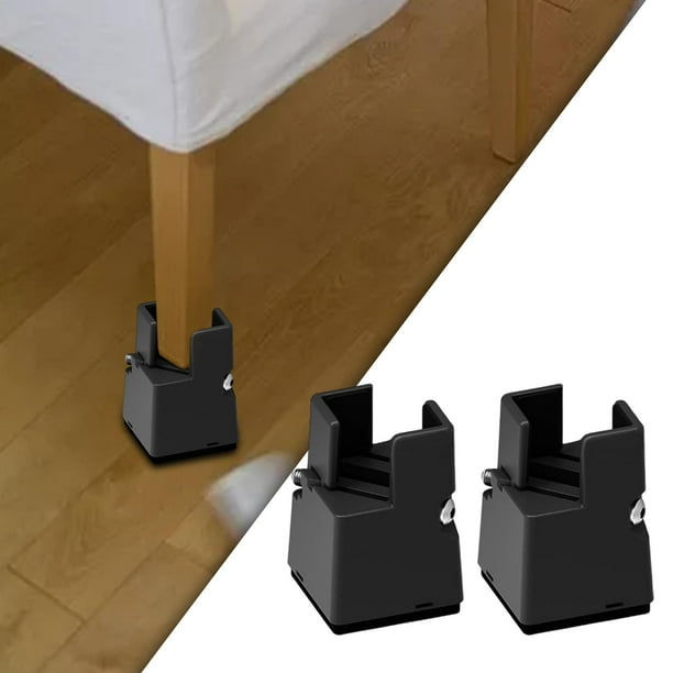 Elevadores de muebles Yotijar Elevadores de cama con abrazadera de tornillo Negro