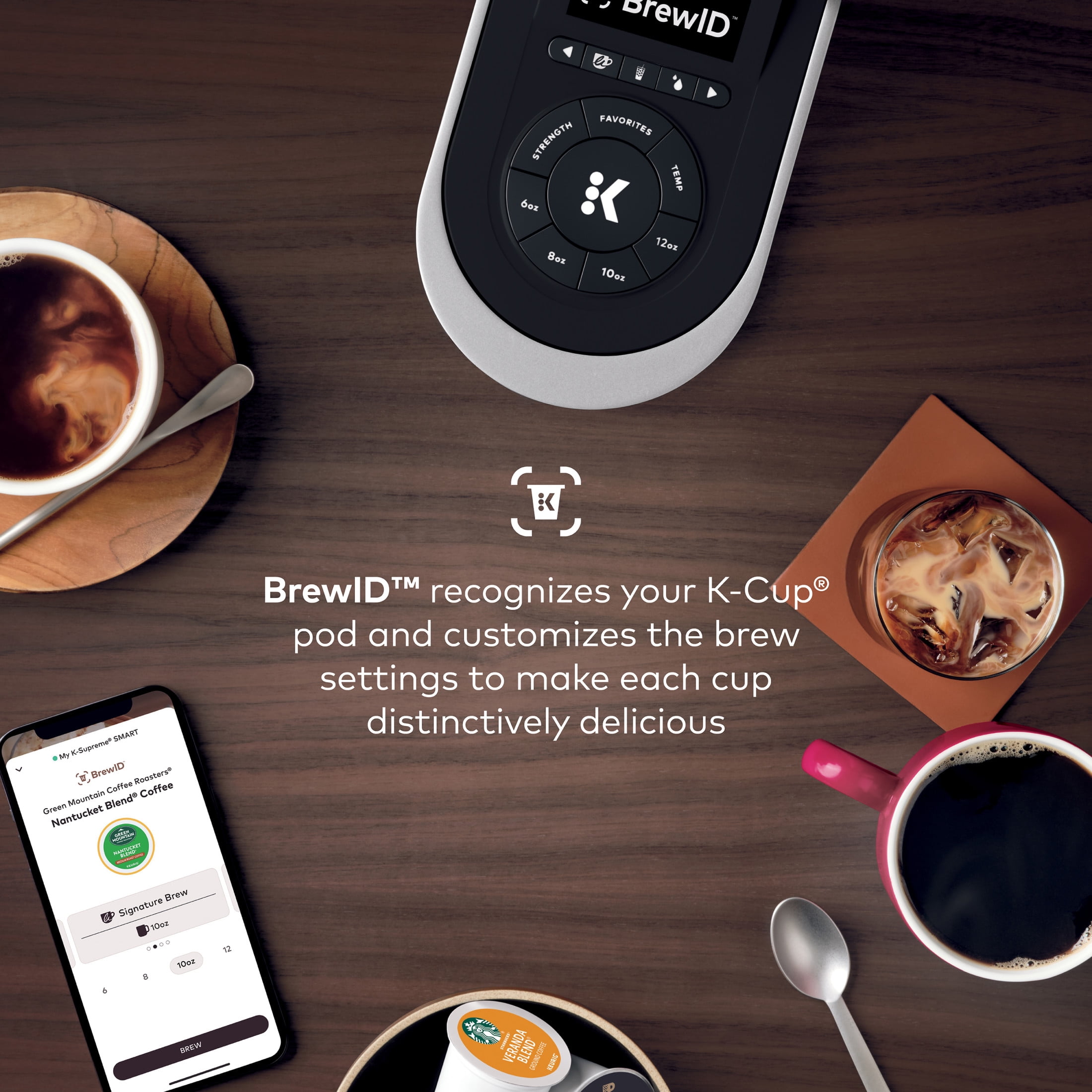 Keurig® K-Supreme® SMART Automatic Single Serve K-Cup® Pod Coffee Maker - Black; Wi-Fi Enabled, Temperature Control, Makes 8 Cups
