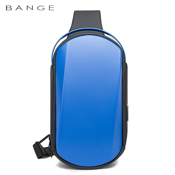 Mochila Cruzada Bange Espacio para iPad Tablet 8.5" audífonos, billetera y libros. Material resistente al agua y carga USB. Modelo BG-7256 Bange BG-7256