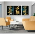 thumbnail image 4 of Abstract Gold Butterfly Canvas Wall Art Gold Butterfly And Rose Wall Decor Pictures Modern Luxury Flowers Posters Prints Painting for Living Room Bedroom（Only canvas）, 4 of 6