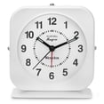 thumbnail image 2 of Westclox Analog QA Loud Alarm Clock with White Square Metal Case, 4.3W x 2D x 4.6H In., 2 of 3