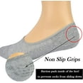 thumbnail image 4 of Genuine Mens No Show Socks, Loafer Sneakers Low Cut Cotton Socks With Non Slip Grips, 4 of 5