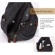 thumbnail image 3 of Bolsa bandolera de lona - Mochila pequeña cruzada para el hombro, mochila informal para hombres, mujeres, ciclismo al aire libre, senderismo, viajes, 3 of 5