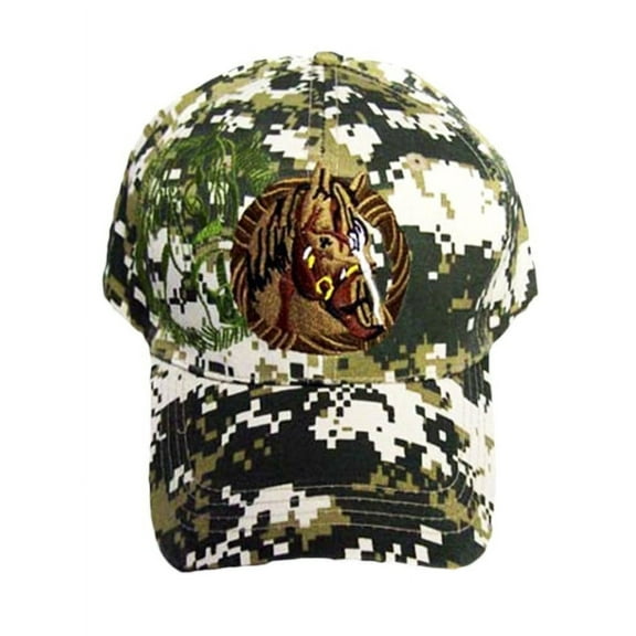 Horse Native Pride Camo Color Baseball Caps Hats Embroidered Uni-Sex Style -- FREE USA Shipping-- ( CapNp326)