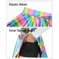thumbnail image 6 of Girls Skorts High Waist Athletic Skirts with Shorts Stretchy Activewear for Teens Kids Performance Tennis Girls Metallic Skater Skirt Sparkly Shiny Flared Pleated A-Line Mini Skort Colorful, 6 of 8