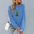 thumbnail image 2 of Maplenight Women's Christmas Sweatshirt Xmas Graphic Printed Crew Neck Pullover Sweatshirts Holiday Vacation Long Sleeve Shirts, 2 of 5