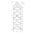 thumbnail image 3 of Monarch Specialties Bookcase - 72"H, Cappuccino Corner Accent Etagere, 3 of 3