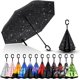 thumbnail image 1 of Paraguas para Lluvia - Paraguas Invertido Doble Capa, con Mango C para Manos Libres Portátil, Reforzada Antiviento y Lluvia, UV Impermeable para Hombre y Mujer, Viaje, Autos y Oficina, 1 of 4
