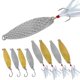 thumbnail image 2 of 5 cucharas de pesca duras, anzuelos triples, cebos de pesca de metal, accesorios de pesca (15 g de plata brillante), 2 of 5