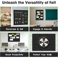 thumbnail image 4 of 12 Pack Cork Boards for Walls Topboutique Bulletin Boards Felt Wall Tiles Square Corkboard Noise Reduction Alternative Cork Board with Pushpin for Office School Home Walls,12" x 12"-Black, 4 of 7