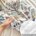 thumbnail image 4 of Twin Sze Fitted Sheet Set - Paisley Flower 2 Piece Bedding Sets 16" Deep Pocket Fitted Sheet with 1 Pillowcase, Spring Watercolor Country Floral Leaf Plant Brushed Microfiber Hotel Luxury Bed Sheets, 4 of 9