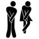 thumbnail image 5 of Letreros para baños de hombres y mujeres, 1 par de símbolos acrílicos, puerta del baño Negro, 5 of 9
