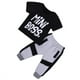 thumbnail image 4 of Jumpingount Conjunto de 2 uds para bebé, camiseta para niño, camiseta de manga corta para bebé, pantalones superiores para niño, ropa de verano conjuntos de ropa Negro 80cm, 4 of 6