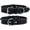 Black, variant on DowgClub Leather Dog Collar with Double D Rings - Handmade Full Grain Leather for Small Dogs, Red