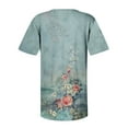 thumbnail image 4 of Birdeem Mode Femme Décontractée Imprimé Col Rond Ample Manches Courtes T-Shirt Haut Blouse Chandail, 4 of 5