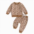 thumbnail image 4 of NOLDARES Baby Girl Clothes Toddler Girl Outfits Ruffle Shirt Pants Cute Infant Outfit Set Baby Girl Fall Winter Clothes(Coffee,12-18 M), 4 of 4