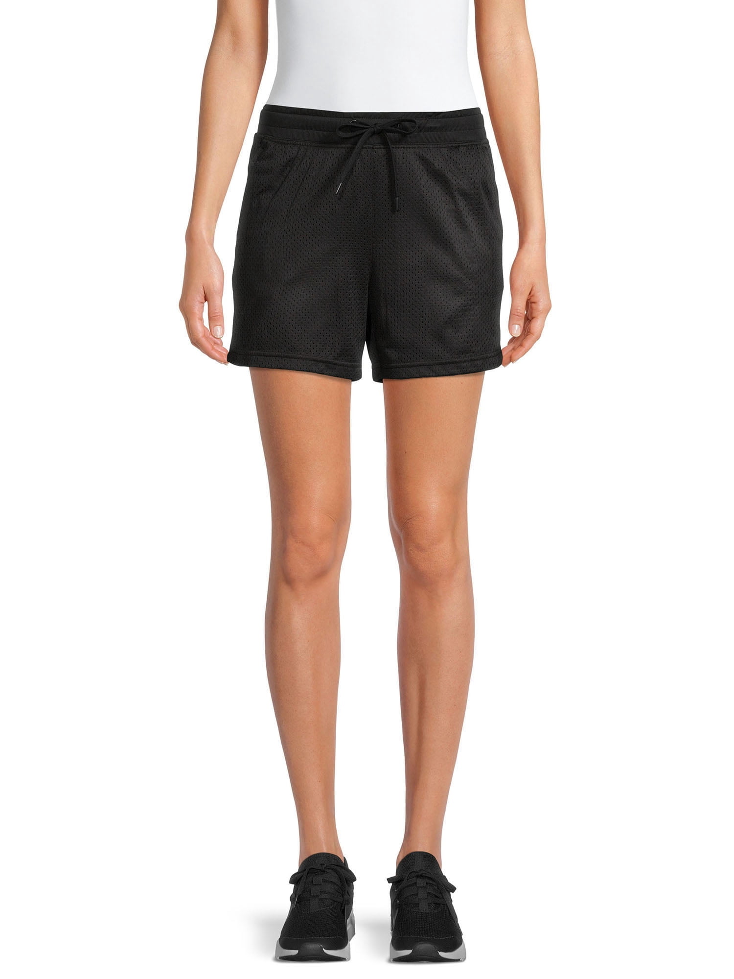 Athletic Works Women's Mesh Shorts with Pockets, 2-Pack