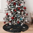 thumbnail image 5 of Yiaed Galaxy Print Christmas Tree Skirt , Tree SkirtsTree Mat for Christmas Winter Holiday Indoor Decorations-48", 5 of 7