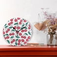 thumbnail image 2 of Dreamtimes Round Digital Clock Cartoon Red Cherry Creative Decorative Quiet Not Ticking Clock,Bedroom Living Room Bathroom Kitchen Office Wall Ornament, 10In, 2 of 7