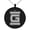 Black, variant on Stainless Steel Letter G Initial Empire Monogram Engraved Small Medallion Circle Charm Pendant Necklace