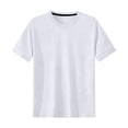 thumbnail image 4 of BELTNOV Men's Short Sleeve T-Shirts Casual Summer Loose Fit Round Neck Breathable Basic Tee Shirt White, 4 of 7