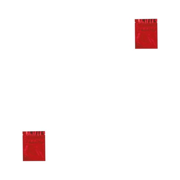 Bolsa de Papel de aluminio Injueey 100 piezas Ziplock Rojo 7.5 x 10 cm 2Conjunto