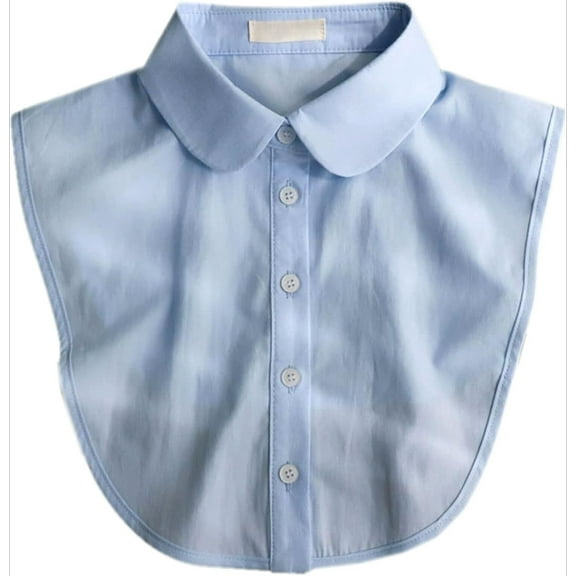 YEKEYI Solid Color Chiffon Fake Collar Detachable Dickey Collar Black Collar White Fake Collar for Women Girls