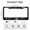 thumbnail image 3 of License Plate Cover Funny Peeking Dog Cocker Spaniel in Santa Hat Snowflake Xmas Funny License Plates 2 Pcs Set Pet Dog Lover Gift Stainless Aluminum License Plate Frames for Us Standard Vehicles, 3 of 6