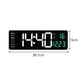 thumbnail image 4 of Reloj de pared digital de pantalla grande, con fecha, temperatura, semana, reloj colgante USB Verde, 4 of 9