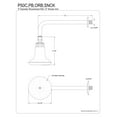 thumbnail image 3 of Kingston Brass P50PBCK Victorian Ceramic Showerhead with 12" Shower Arm Combo, Polished Brass, 3 of 3